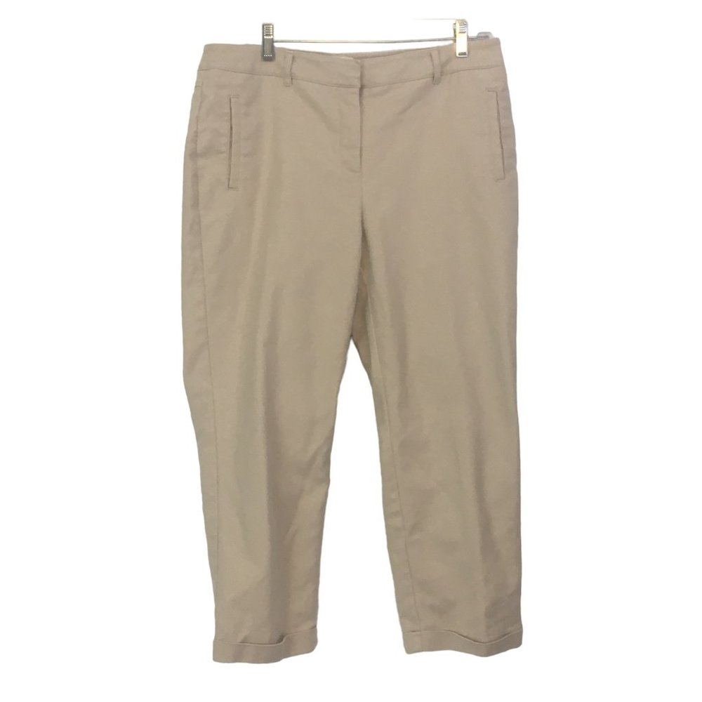 Chico's Women's Khaki So Slimming Crop Pants, size 1, 32 waist